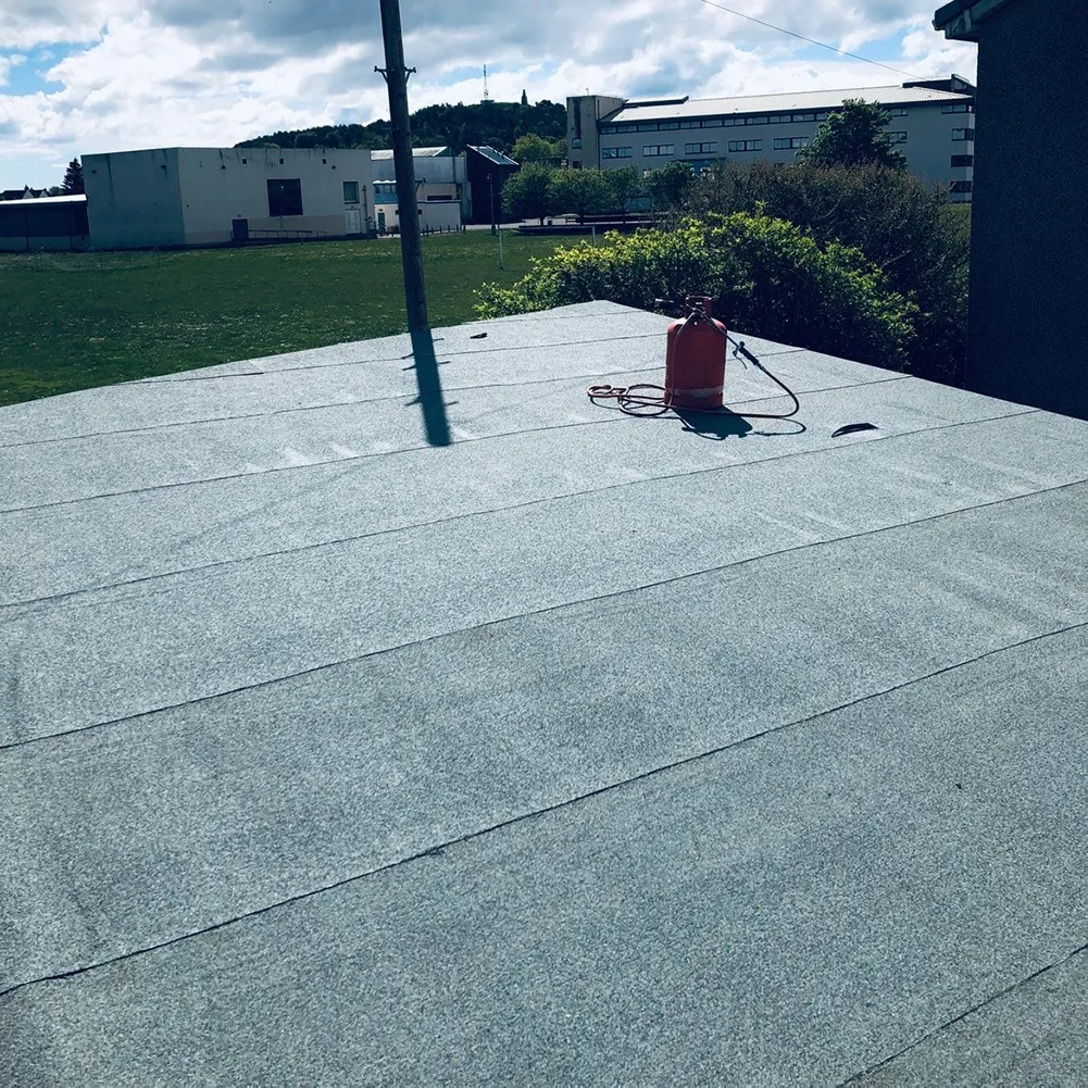 Completed flat roof installation - commercial property