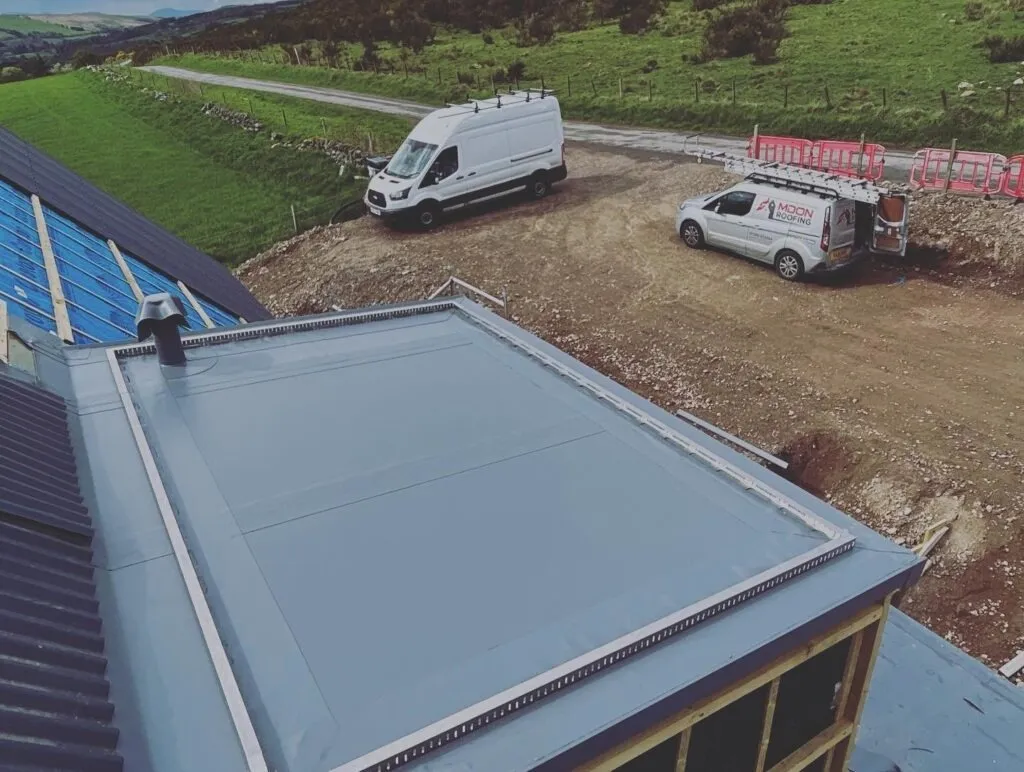 MDON Roofing team on site - flat roof project